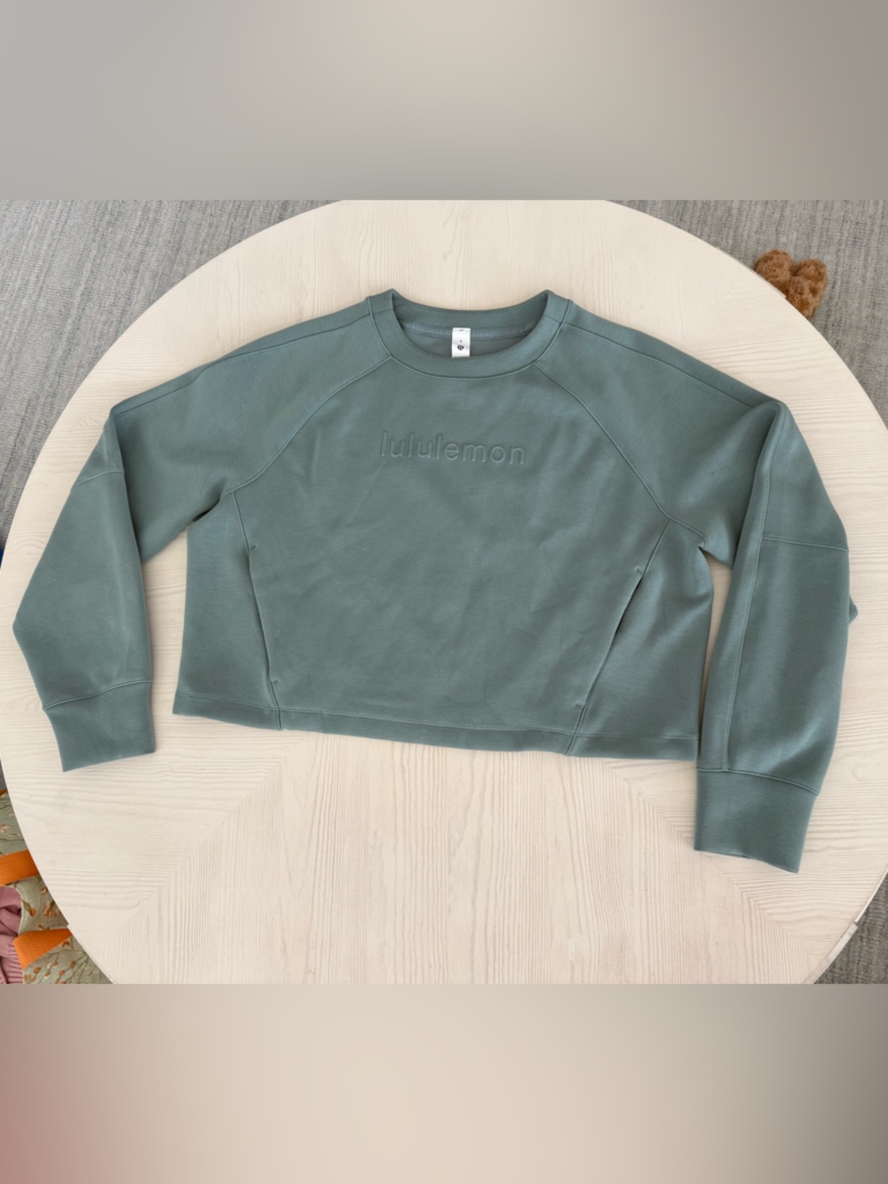 GUC Lululemon Logo Teal/Grey Cropped Sweatshirt